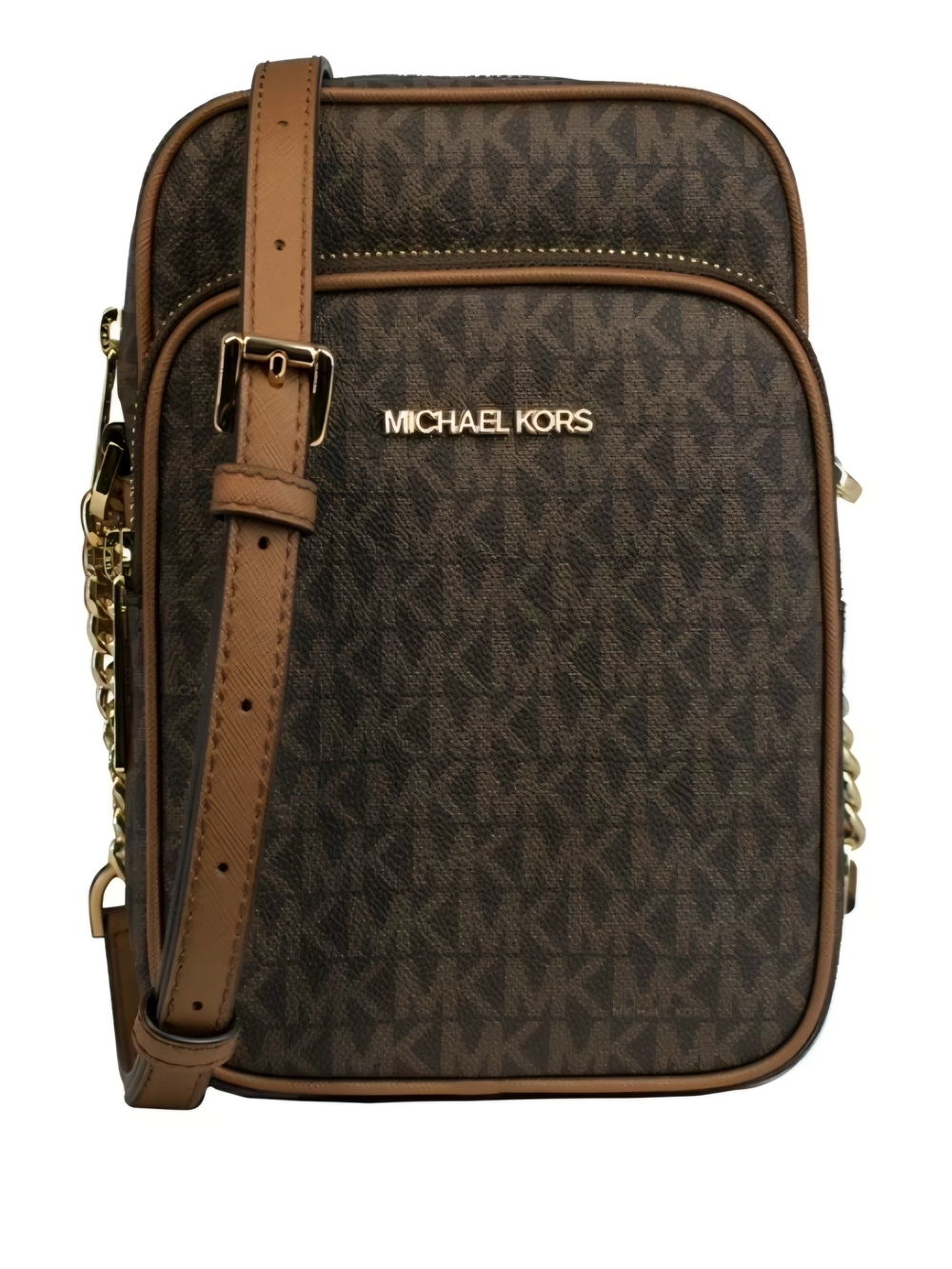 NWT Michael Kors Brown Jet Set Crossbody